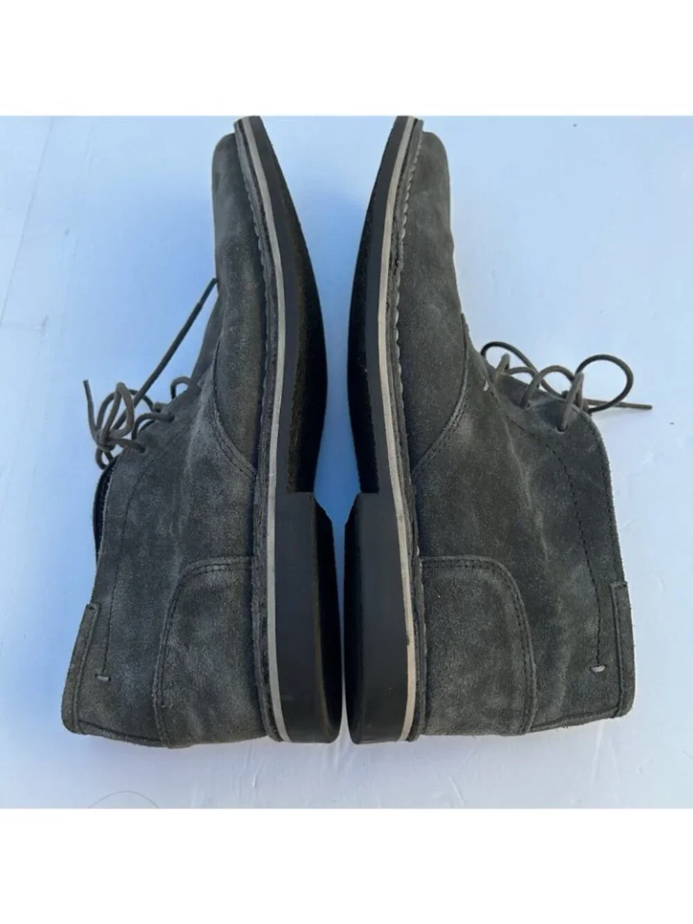 Steve Madden Gray Suede Leather Chukka Boots Mens Size 10 Outdoor Lace Up